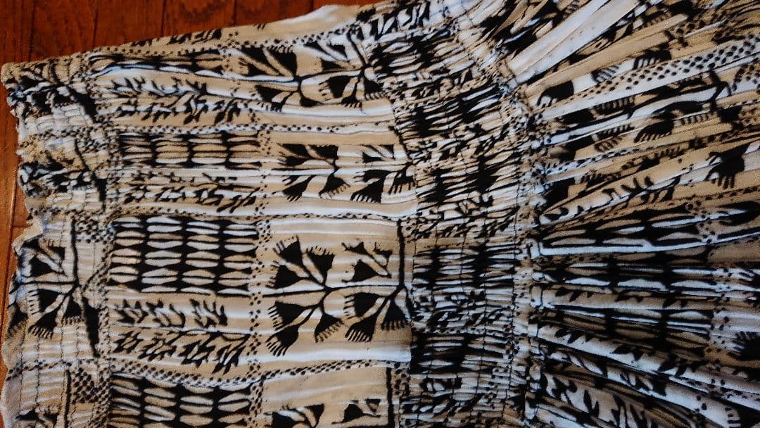 Noanoa ノアノアのショートドレス モノクロ柄