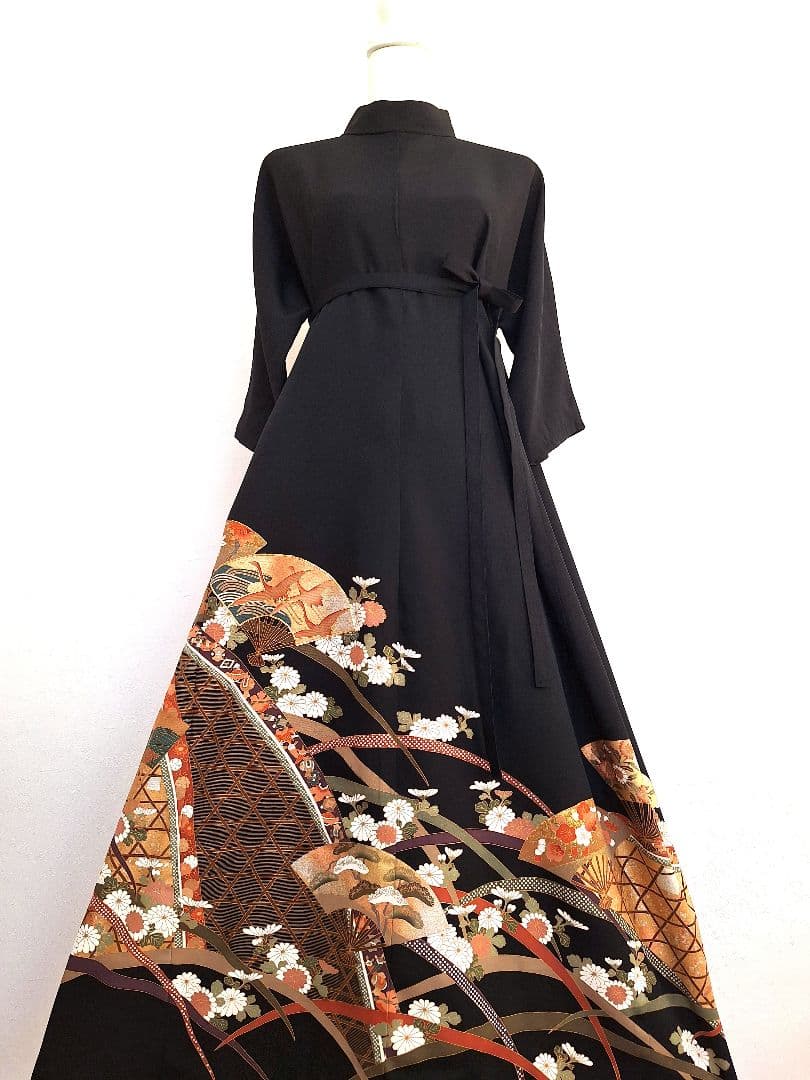 着物リメイクワンピース3630