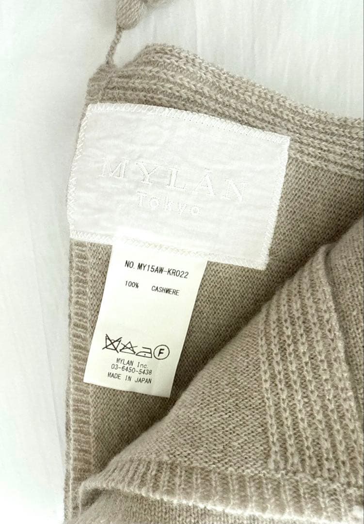 極暖 MYLAN カシミヤ100%大盤ストール 希少色ベージュ トロけるカシミヤ