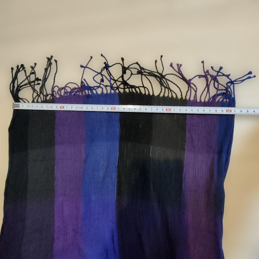 ISSEY MIYAKE MEN チェック柄マフラー　ストール　プリーツ