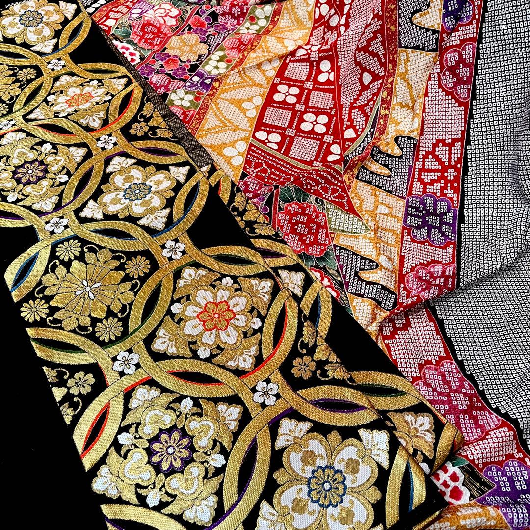 ■総絞り■熨斗文様■正絹振袖フルセット■成人式振り袖■振袖一式