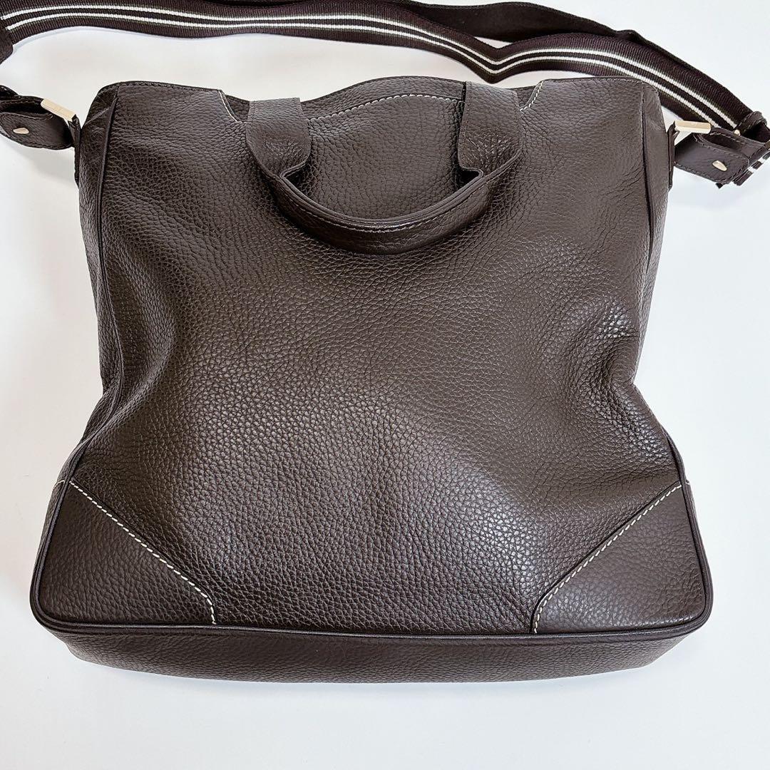 ダンヒル　dunhill メッセンジャーバッグ　2way オールレザー　ブラウン