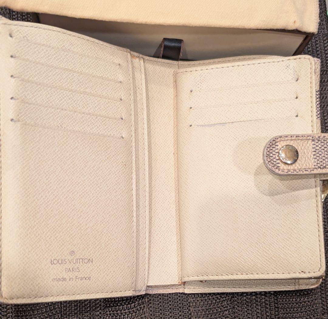 ルイヴィトン財布　ダミエアズールがま口財布