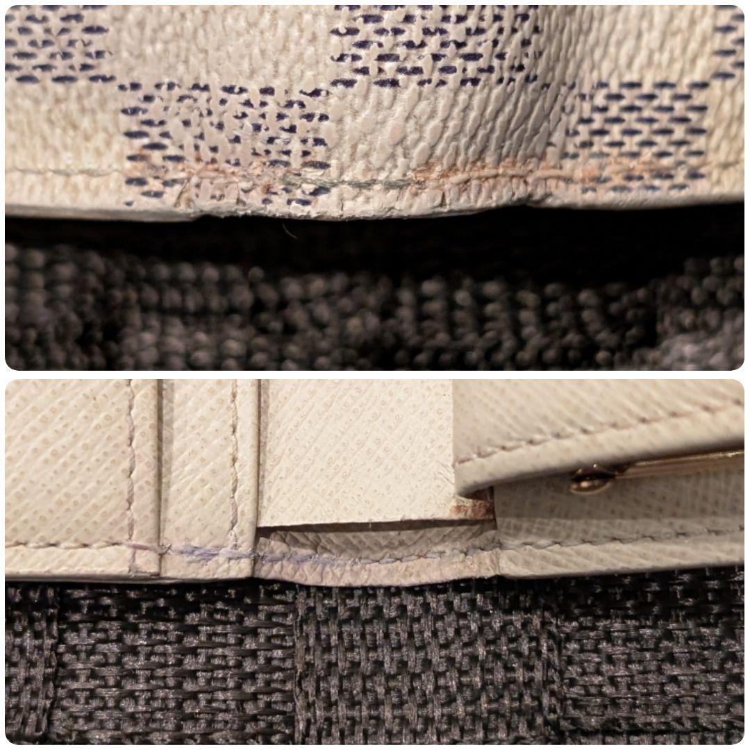 ルイヴィトン財布　ダミエアズールがま口財布