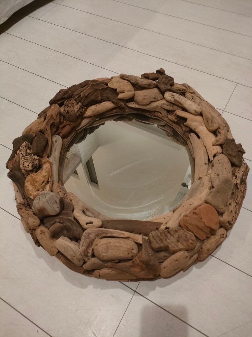 壁掛流木ミラー（バリ島作）