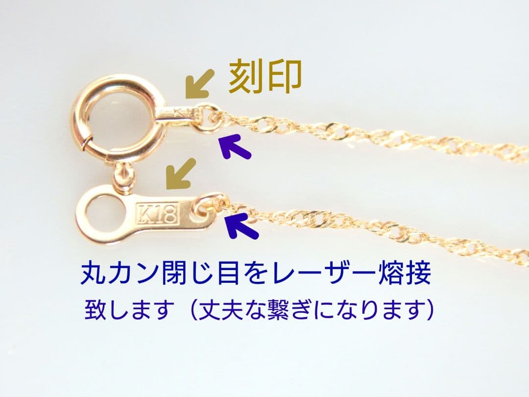 ミーコ　k18ブレスレット　スクリューチェーン　約1㎜幅