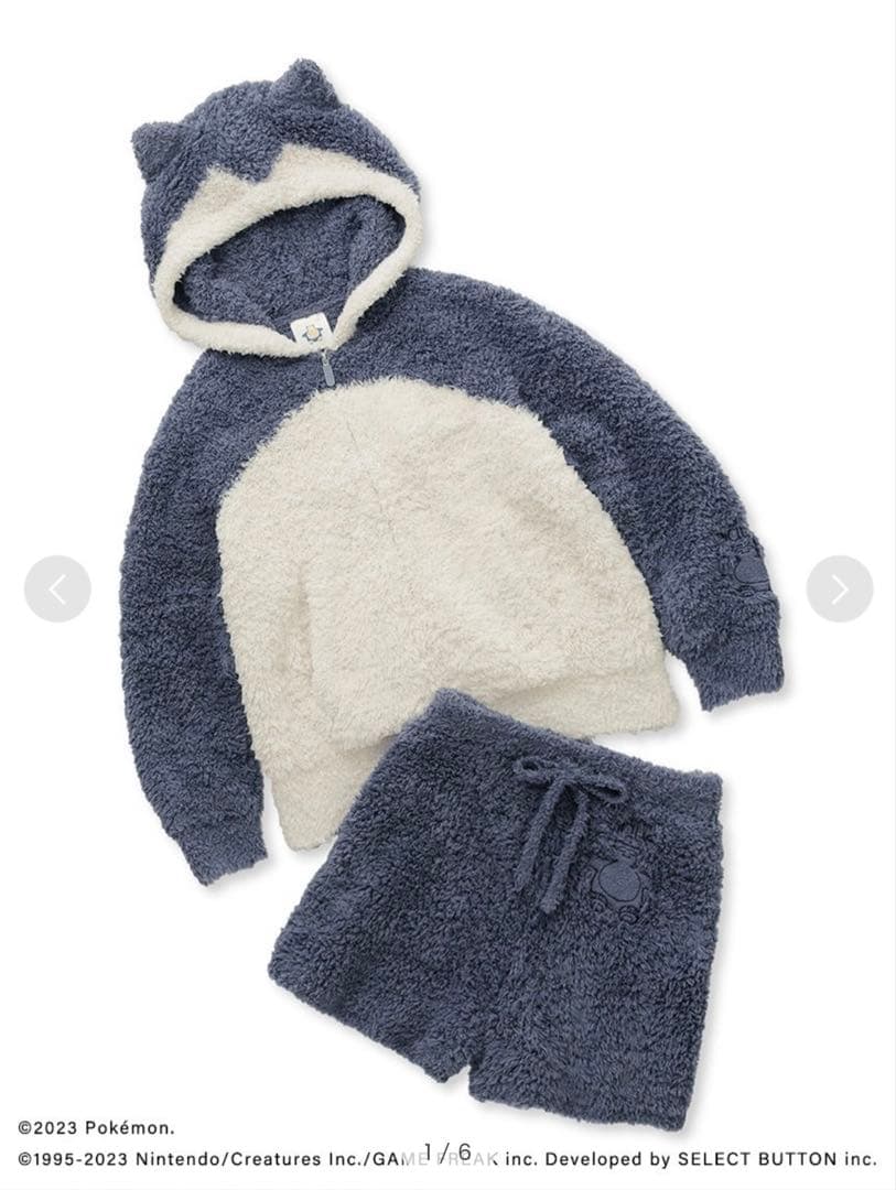 【未使用】カビゴンパーカー&ハーフパンツ セット【レディース】