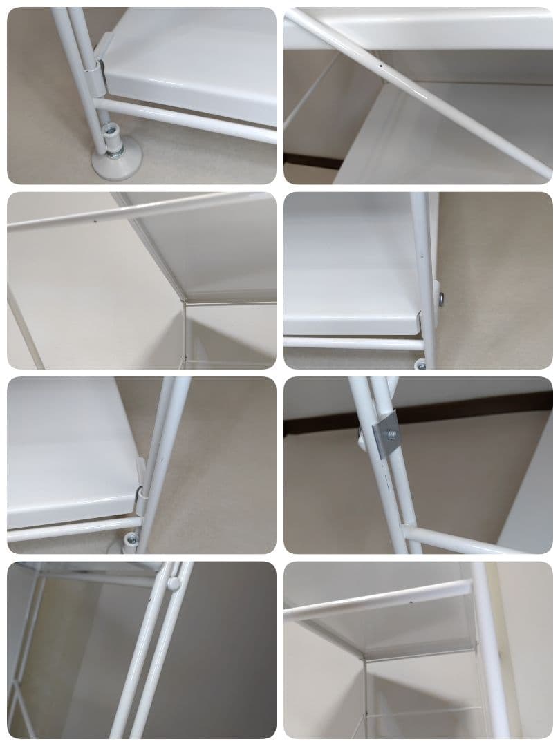 【無印良品】スチールユニットシェルフ・スチール棚セット・中 /ライトグレー(白)