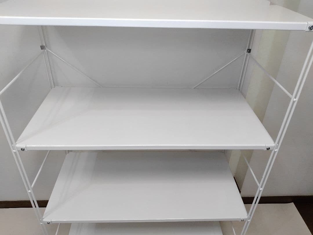 【無印良品】スチールユニットシェルフ・スチール棚セット・中 /ライトグレー(白)