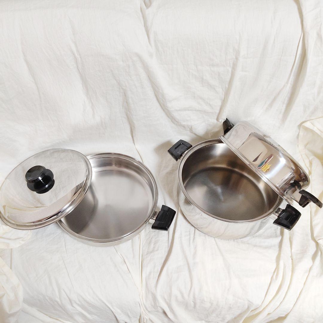 ロイヤルエイト 美品　大フライパン 6コート IH対応 オリジナルレシピ付き@