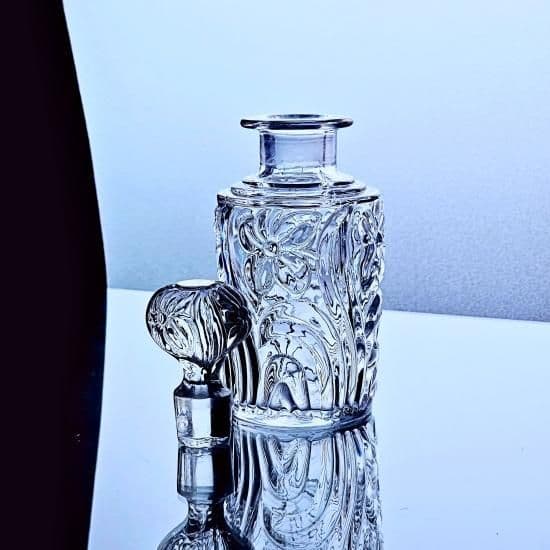 輝くオールドサンルイ 金彩すみれの香水瓶 大#209【20世紀初頭】