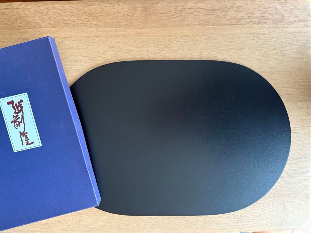 光琳堂 越前塗 プレースマット 黒×朱 両面使用可 5枚セット 未使用 箱入り