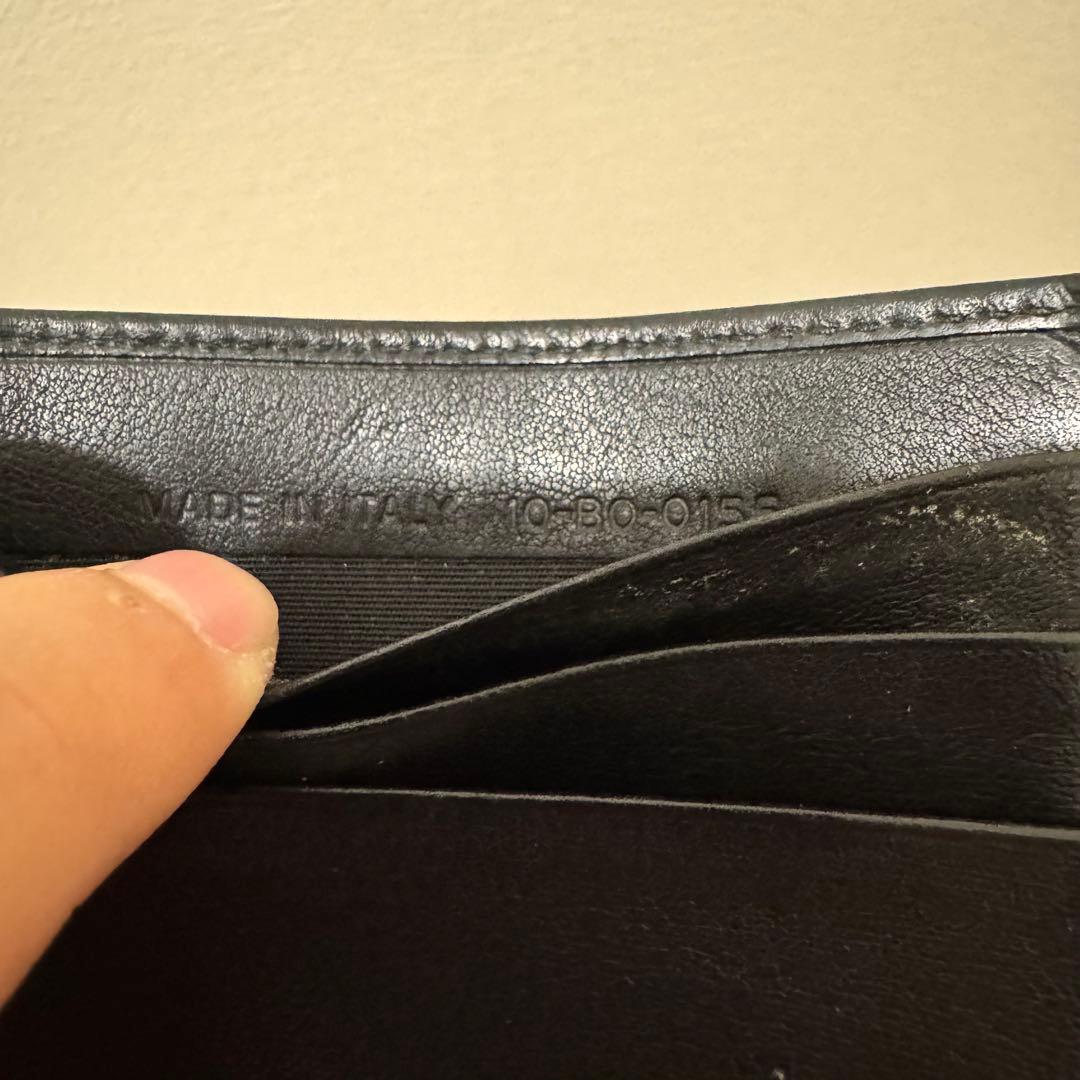 希少/美品/DIOR HOMME マネークリップ オールレザー ロゴ刻印 黒