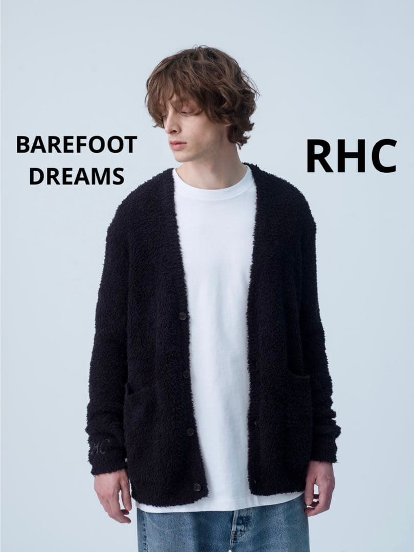 美品 ベアフットドリームズ ロンハーマン ソリッド ポケット カーディガン 黒