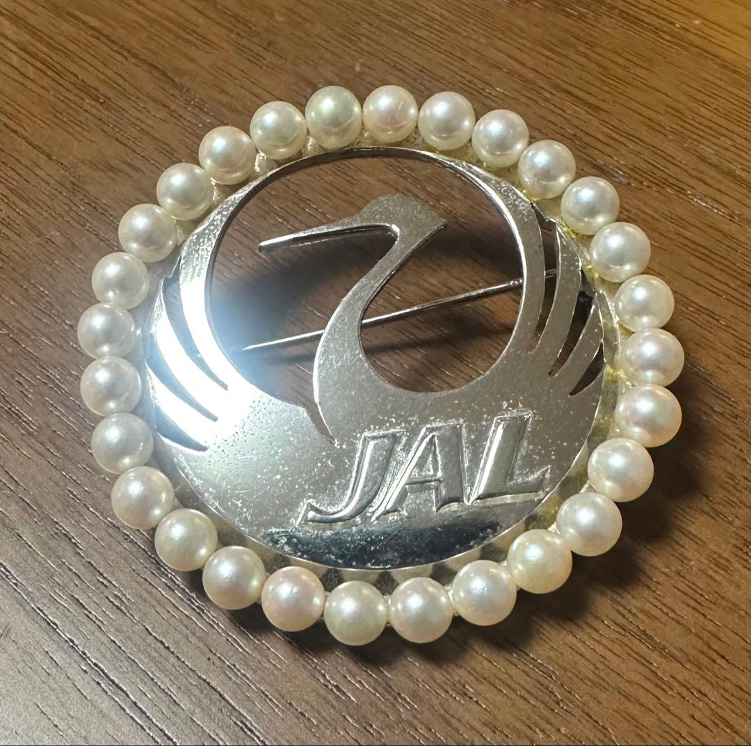 日本航空（JAL） 4代目 客室乗務員 旧制服用 Silver製 公式ブローチ