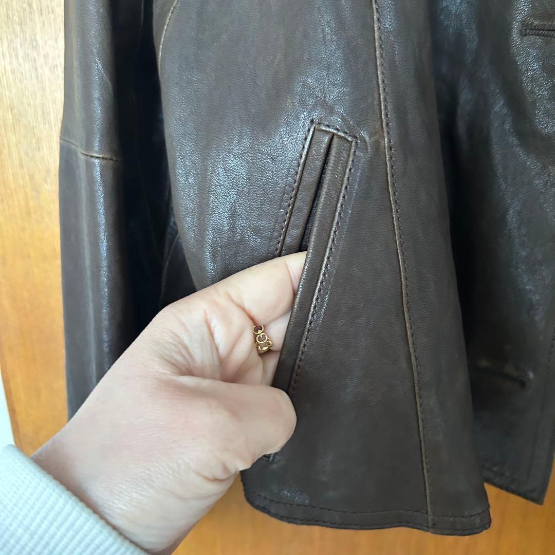 D&G レザーJK 花柄裏地　襟袖口取り外し可　最終値下げ　M 【売り切り価格】