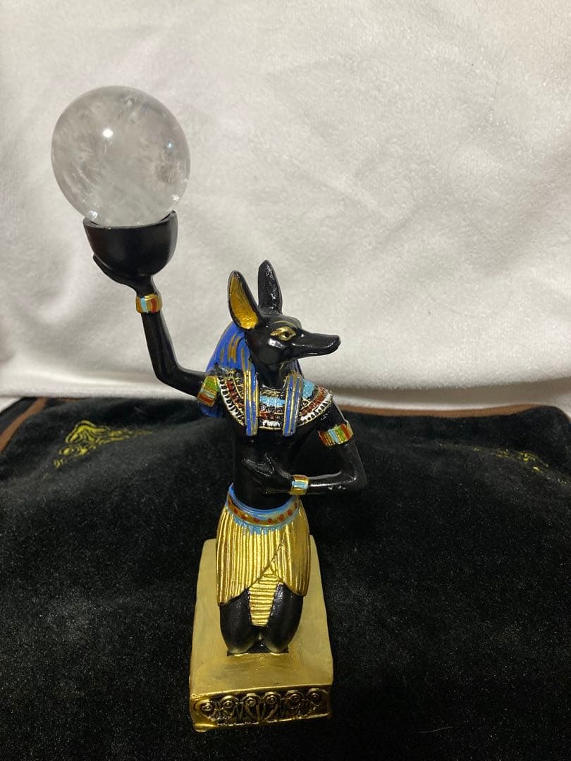 アヌビス像 置物2体セット