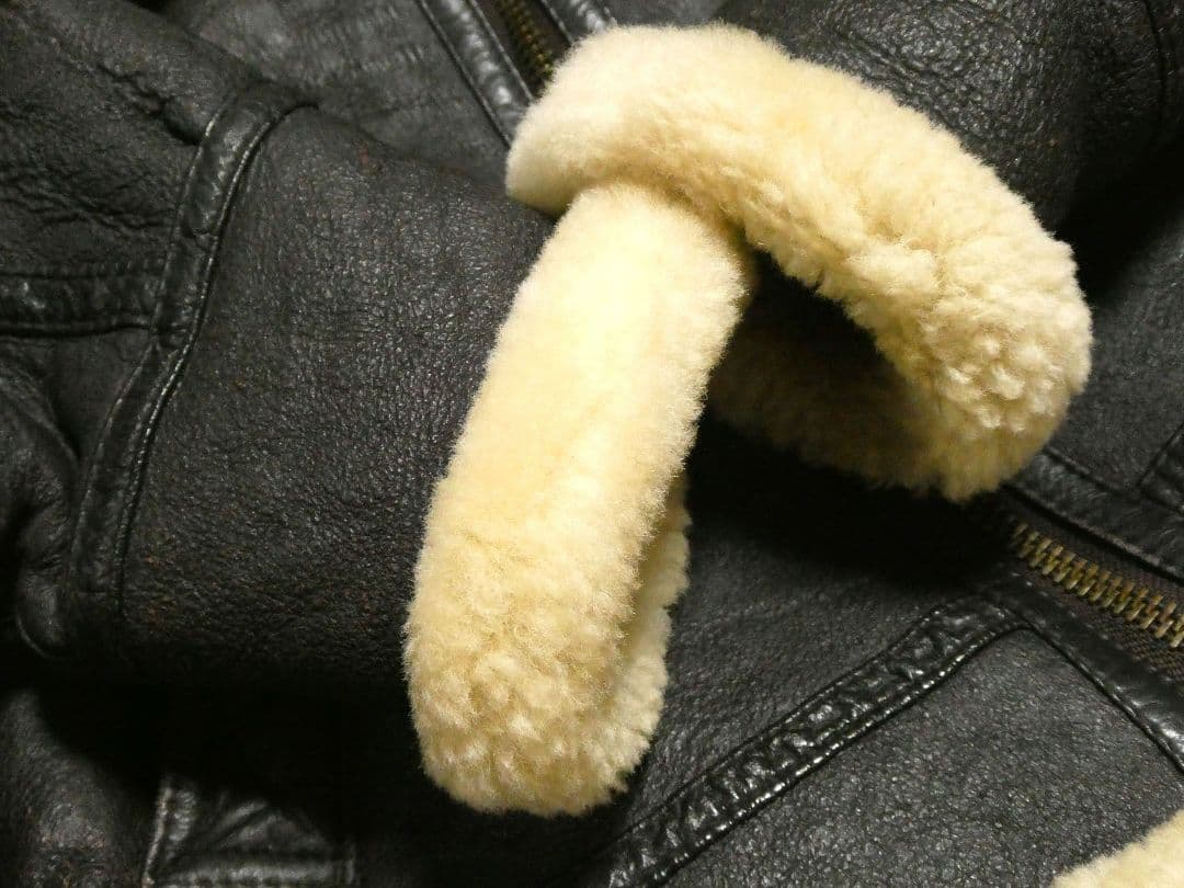 ヴィンテージ！美品！激レア！ダークブラウン！レディースサイズ！B-3ムートン