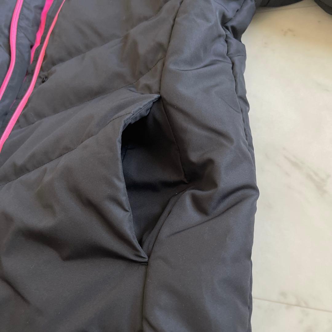 【新品タグ付】ミズノXL ベンチコート　リアルダウンコート　ブラック×ピンク