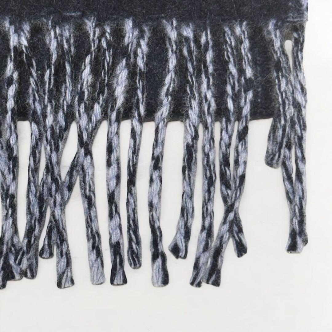 LOEWE ロエベ リバーシブル マフラー アナグラム ネイビー ブルー