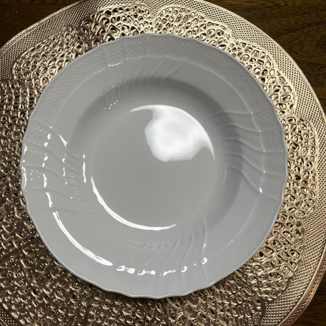 未使用　リチャードジノリ　ベッキオ ホワイト　スープ皿23cm 5枚セット