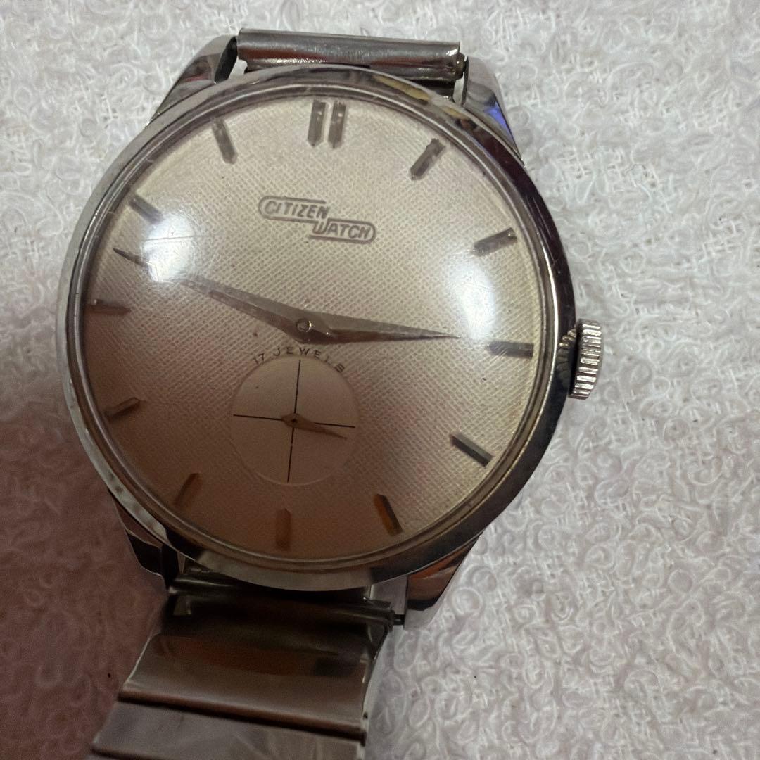 シルバー ステンレススチール 手巻き時計