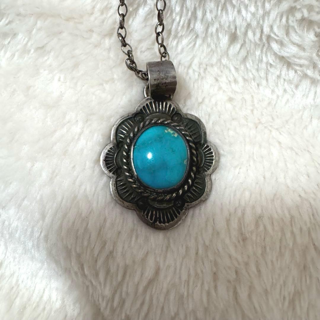 。*様 ナバホ族　ターコイズ　silver925 ネックレ