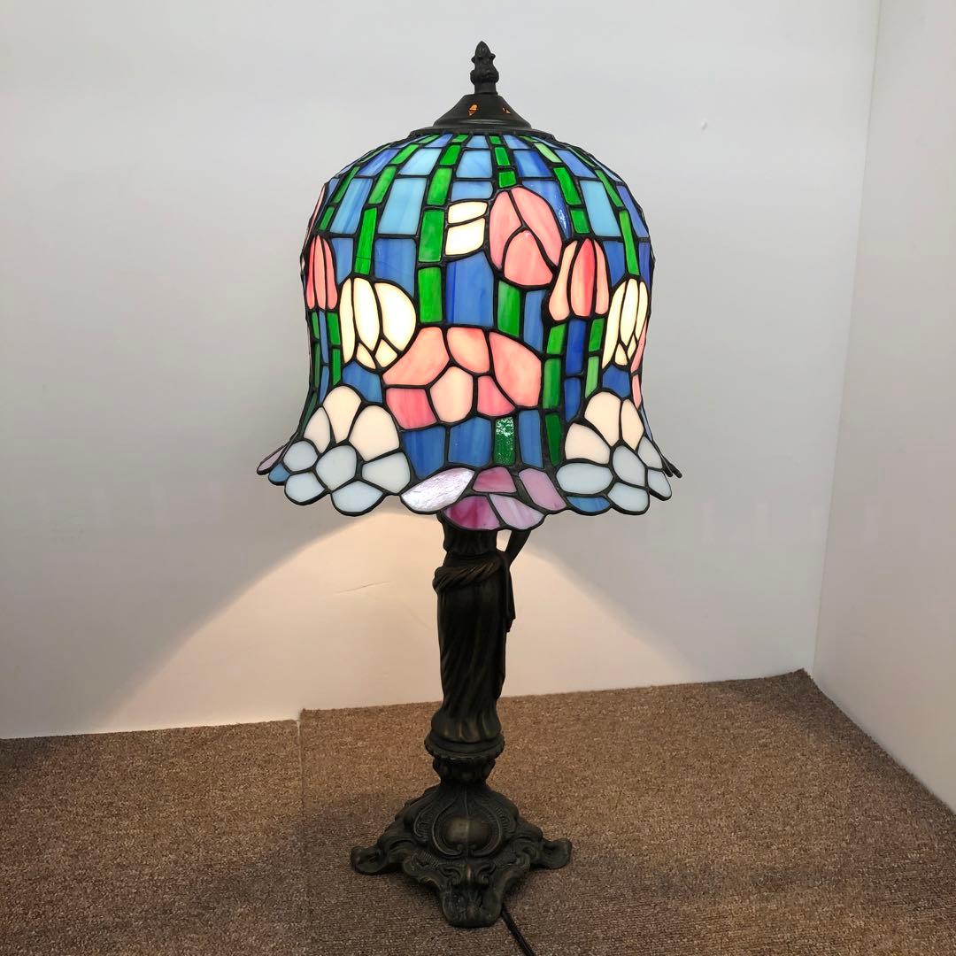 ステンドグラスランプ アンティーク 花柄 ステンドグラスライト 照明 インテリア