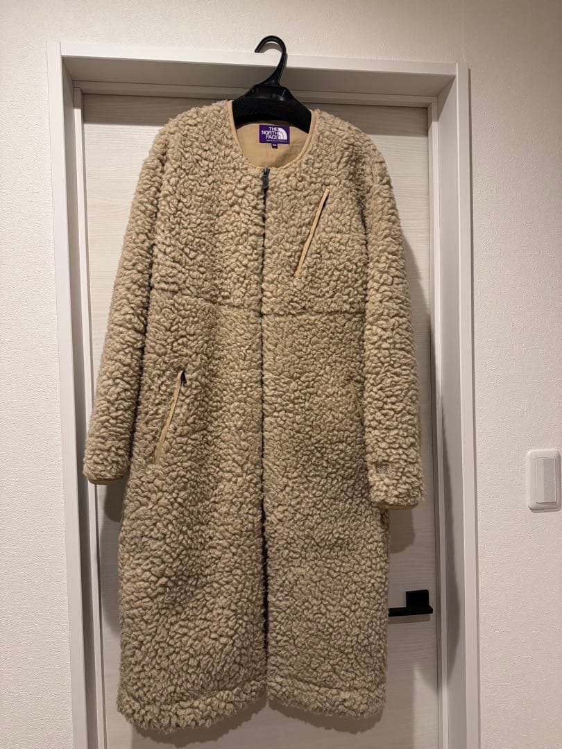 THE NORTH FACE ボアロングコート ベージュ