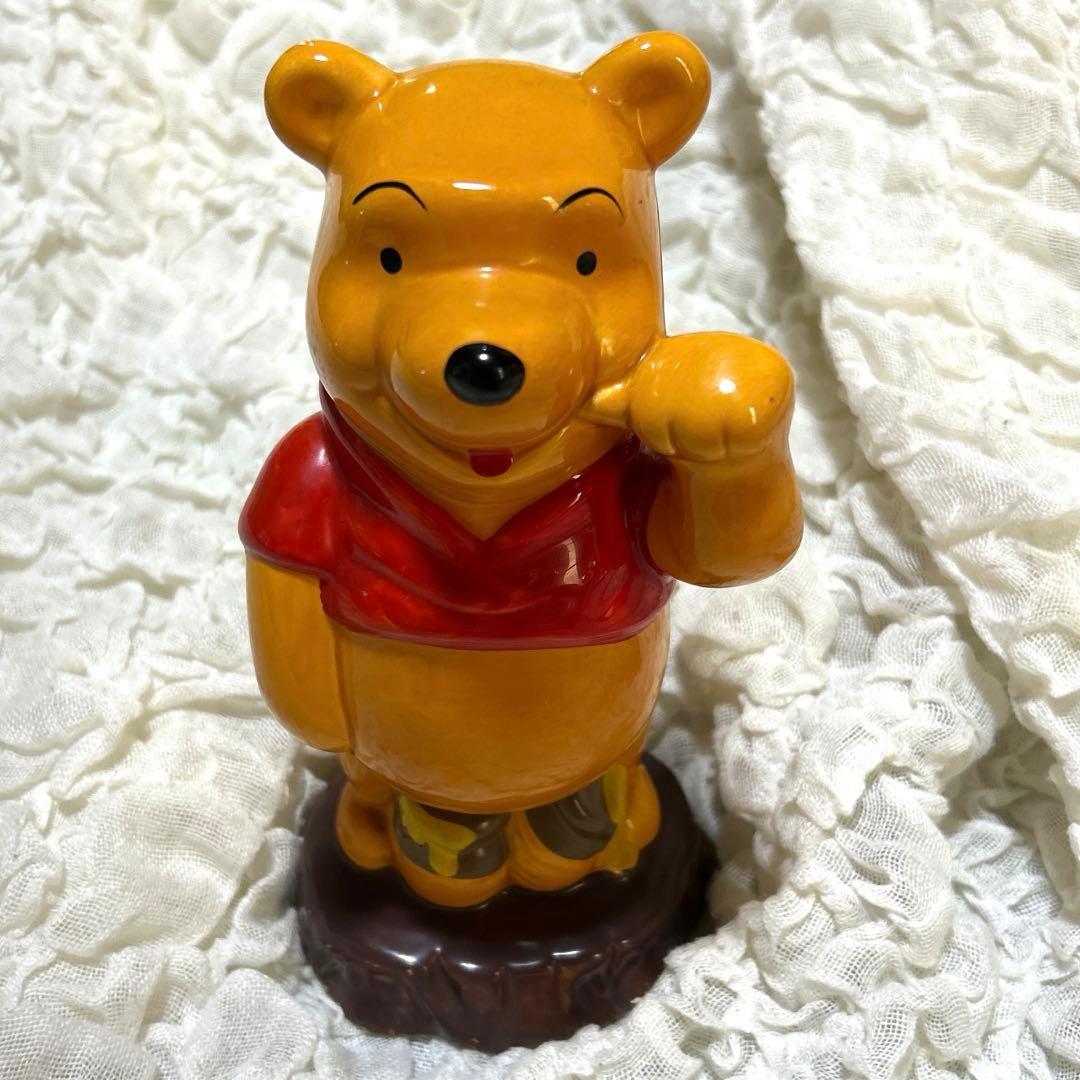 レトロ くまのプーさん 陶器 貯金箱 置物