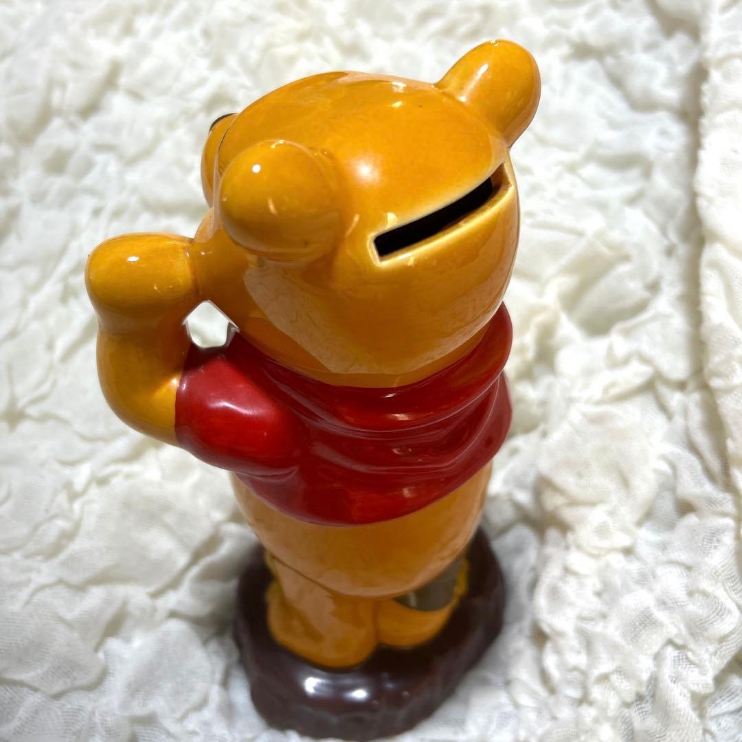 レトロ くまのプーさん 陶器 貯金箱 置物
