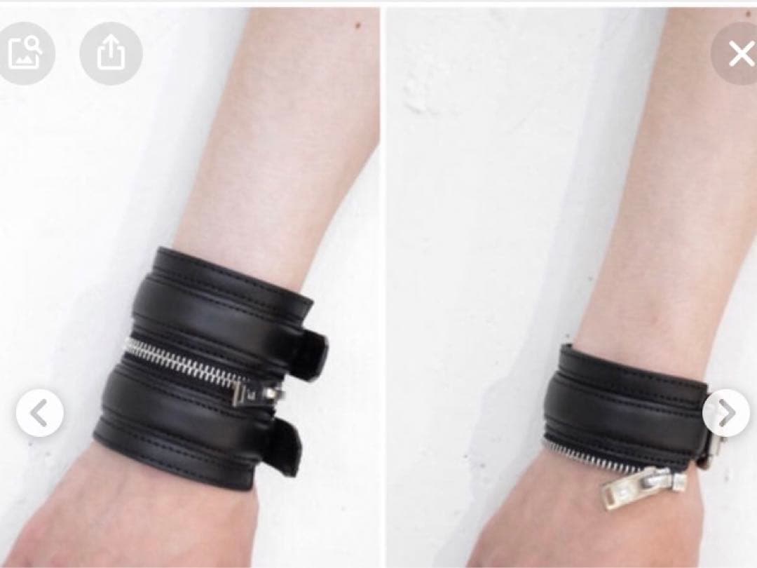 アーカイブ　サリバン　レザー　バングル　ブレスレット　ブラック　2連　ベルト