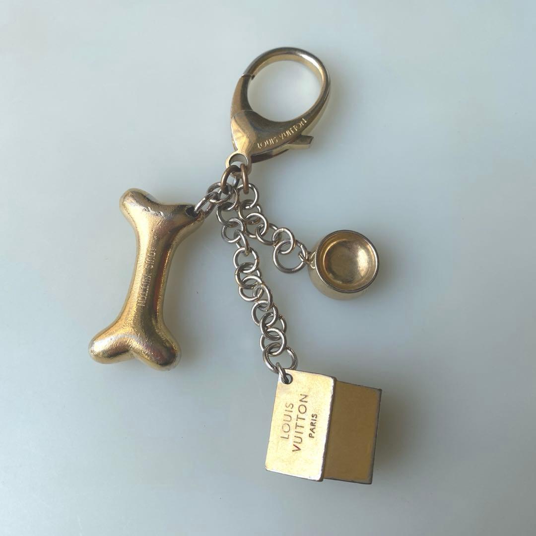 Louis Vuitton キーホルダー ビジュー 犬 ゴールド