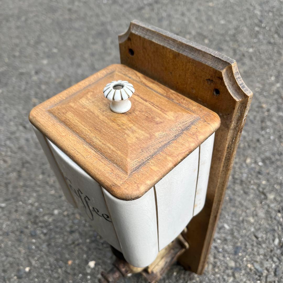 壁掛け コーヒー ミル グラインダー ビンテージ ヨーロッパ 西洋