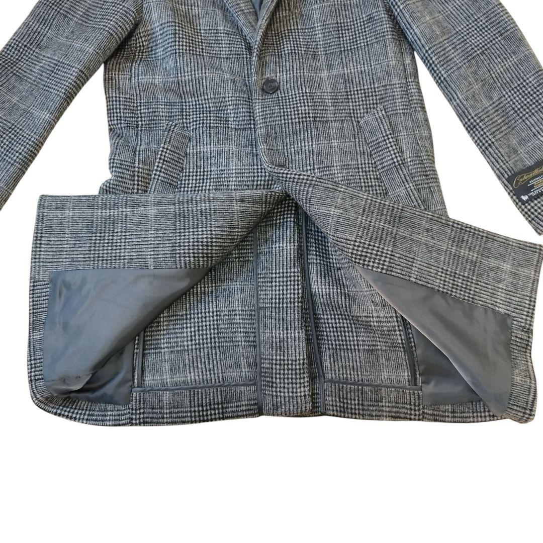 417 EDIFICE エディフィス チェスターコート グレンチェック カシミヤ