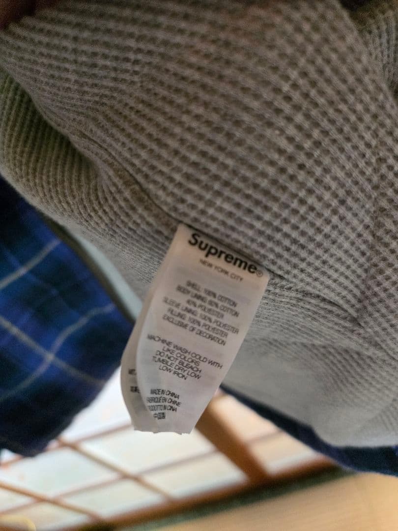 ジャケット・アウター supreme Thermal Zip Up Flannel Shirt M