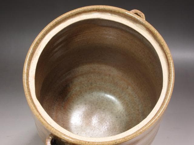 ☆　虫明焼　水指　浦の春　裏千家　十四代　淡々斎の花押がございます☆y575