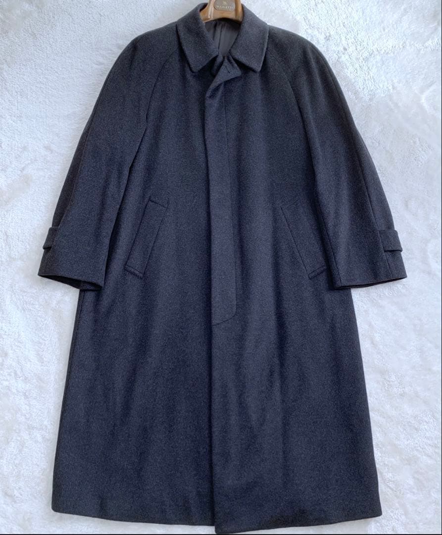 極美品♪ ニューヨーカー カシミヤウール バルカラーコート ロング XL