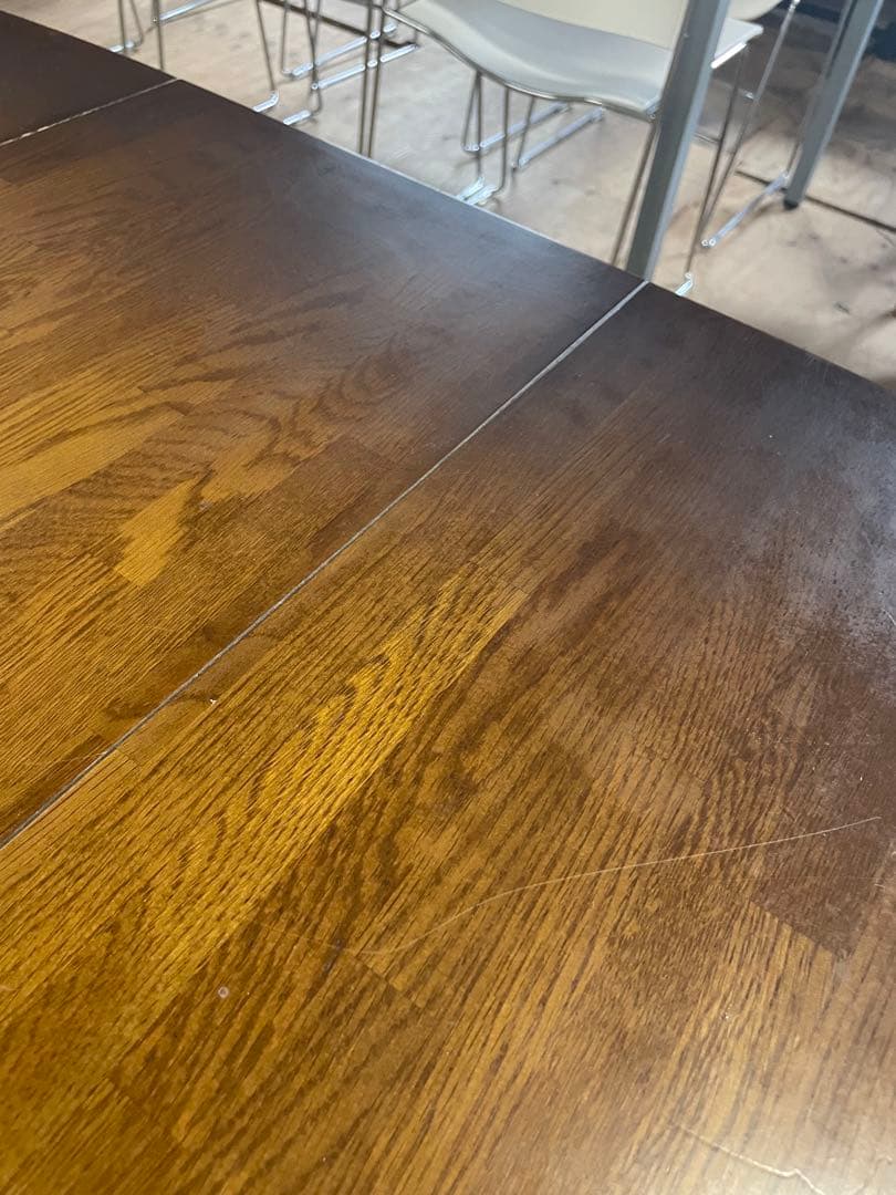 飛騨家具　キツツキ　アンティーク　木製ダイニングテーブル 伸縮式