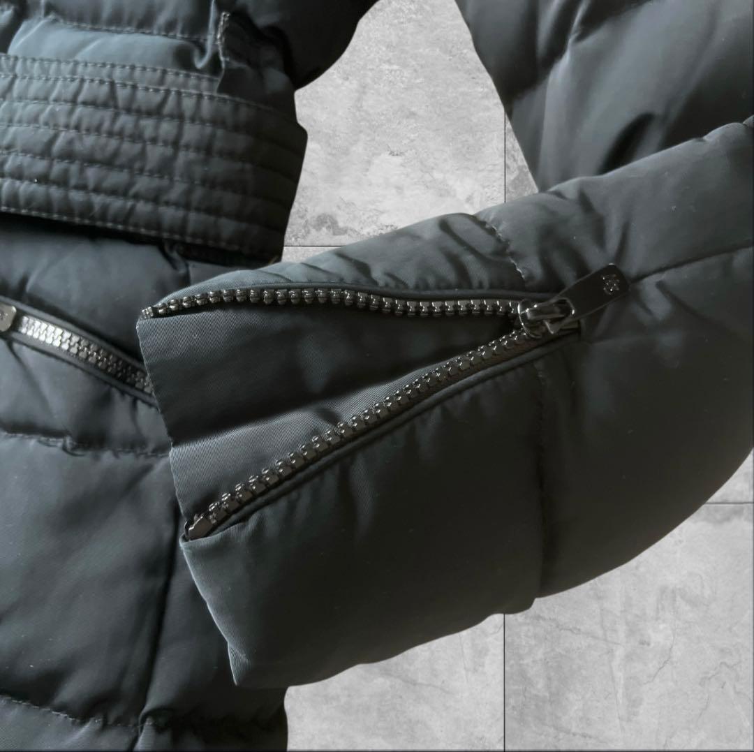 ★美品★ZARA くびれ　ロングダウン　ザラ　ショールカラー　ベルト　撥水