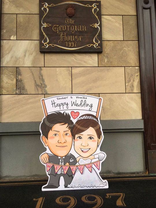 ウェルカムボード　ウエディング　似顔絵　サプライズ