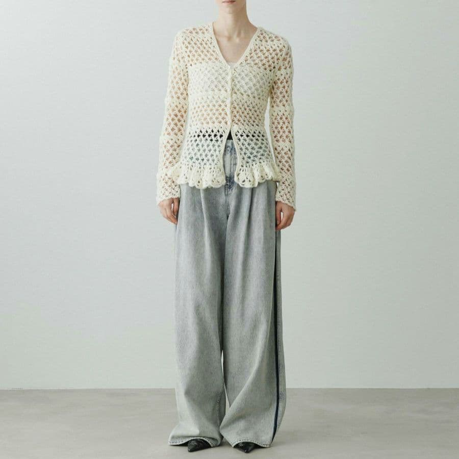 ADAM ET ROPE EMOELLE ドレスデニムパンツ 36