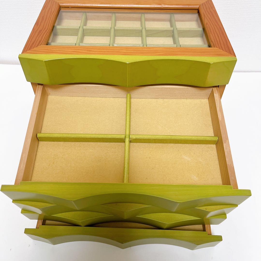 レイジースーザン　ジュエリーボックス　木製