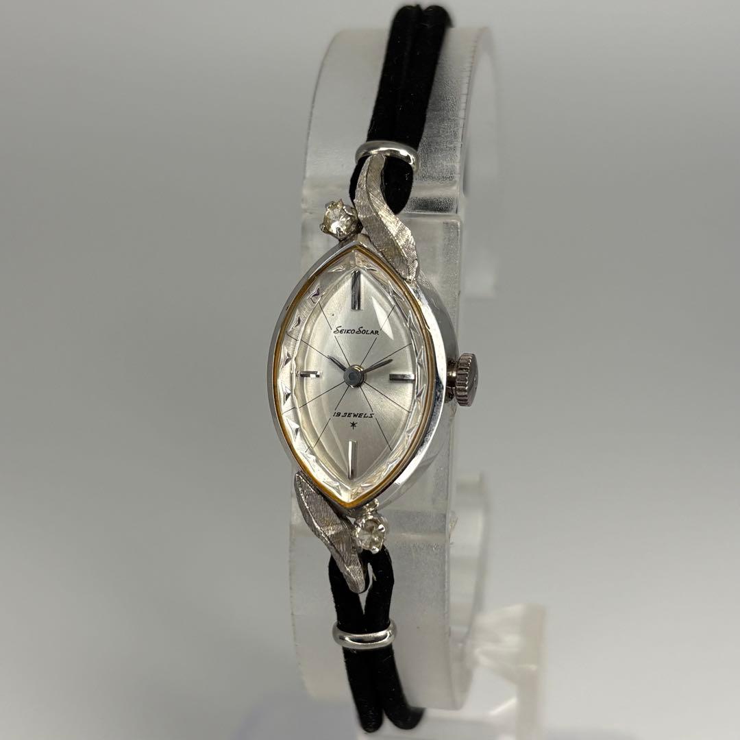 未使用品 SEIKO セイコー ソーラー K14WGケース 約4.3g 手巻時計