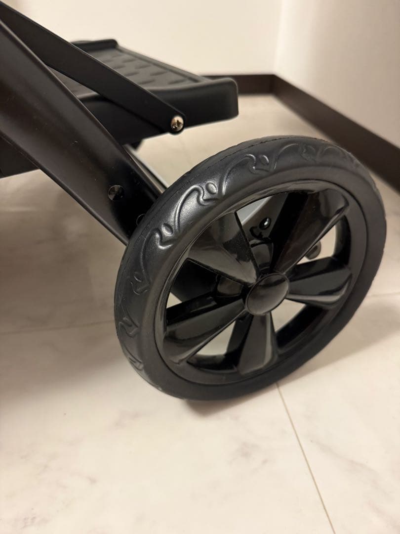 【新品未使用】二人でゴーDX 2人乗りベビーカー　レインカバー付　デニム