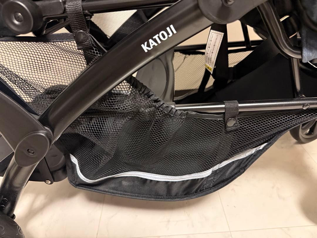 【新品未使用】二人でゴーDX 2人乗りベビーカー　レインカバー付　デニム