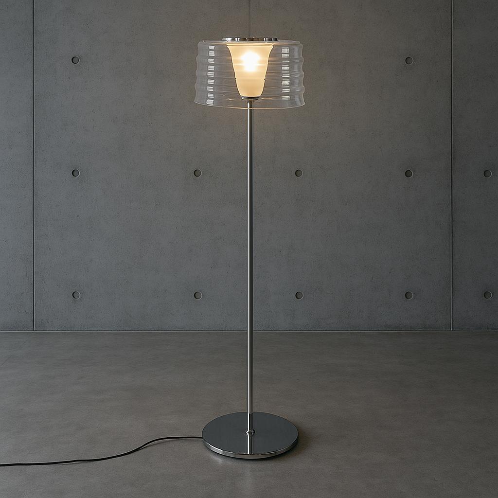 ヴィンテージ スタンド型 　フロアランプ 　クリアシェード