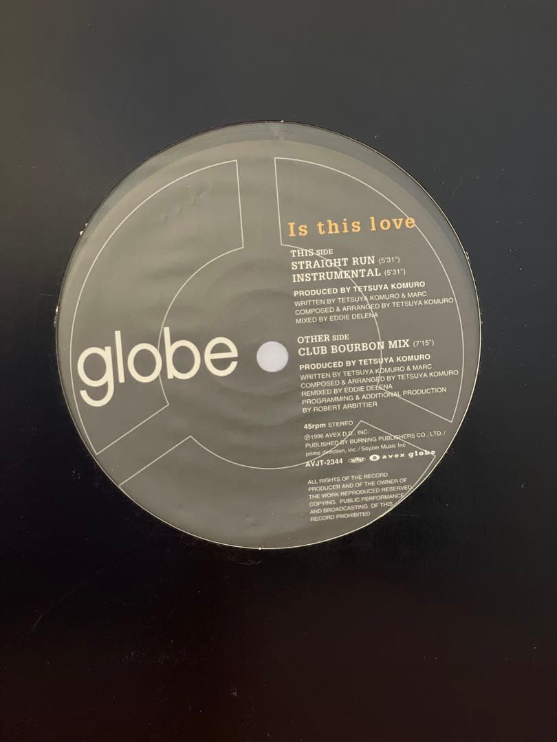 globe Is This Love プロモ レコード12 小室哲哉 avex