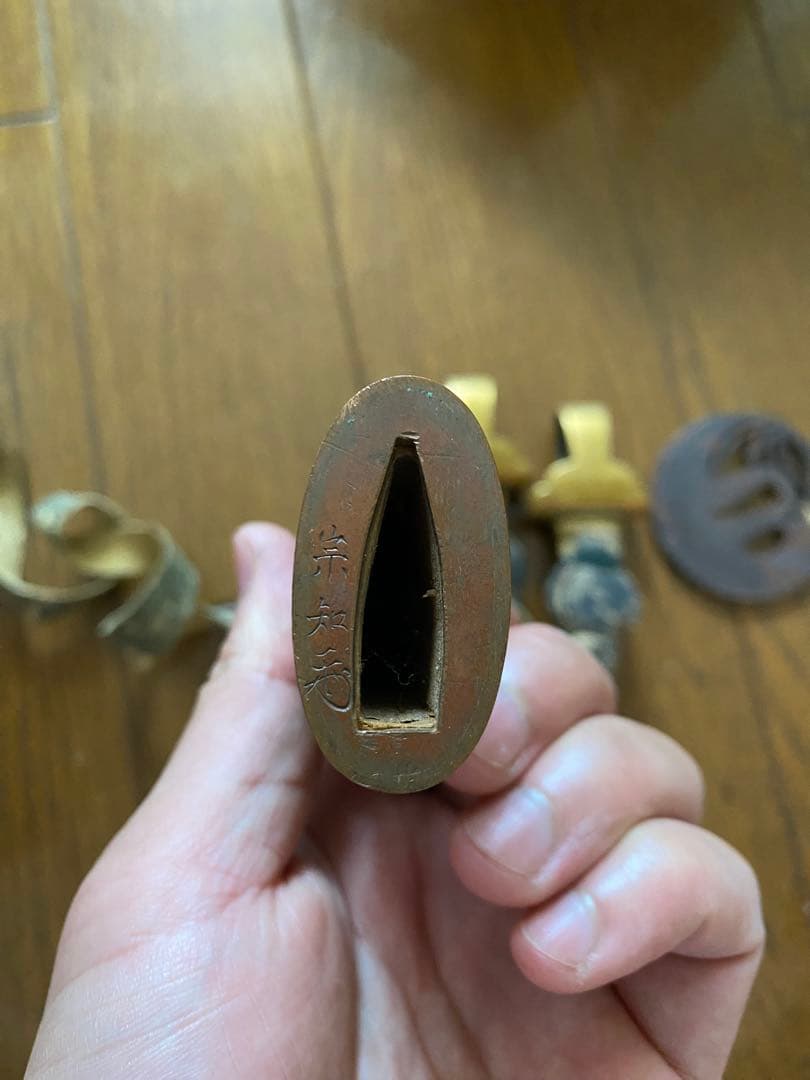 日本刀の柄と鍔のセット