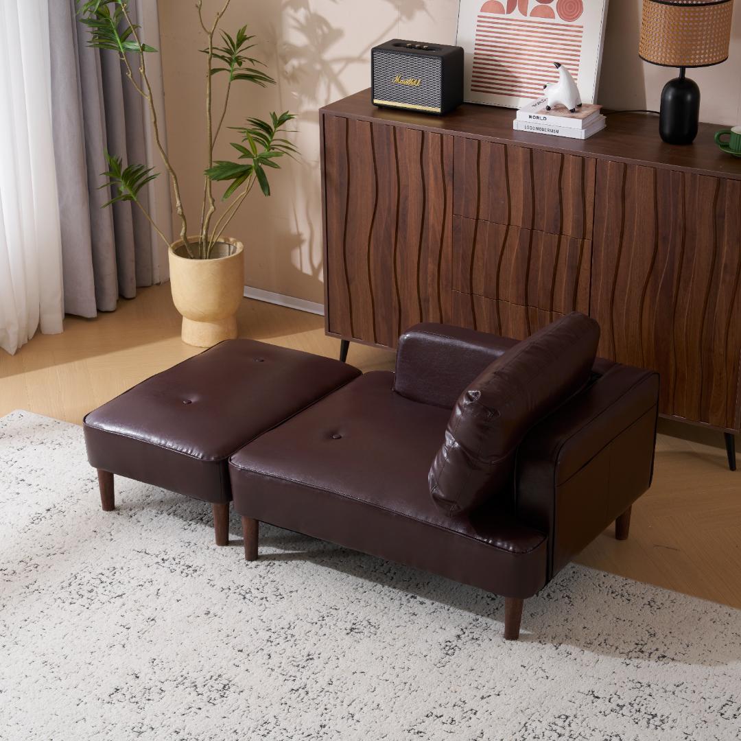 超人気！2-3人掛 Ｌ字 けソファー 自由レイアウト左右に使える Brown